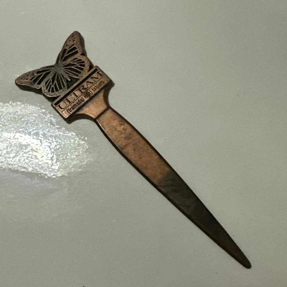 Promotional letter opener for the medication Ultram (tramadol HCl) tablets.